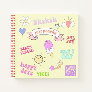 SKsksk- Cute VSCO Girls Quotes Notebook