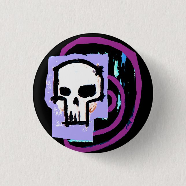 Skull 12 pinback button (Front)