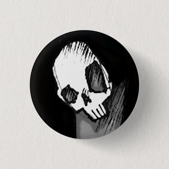 Skull 14 pinback button (Front)