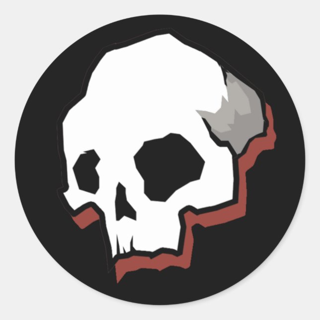 Skull 17 classic round sticker (Front)