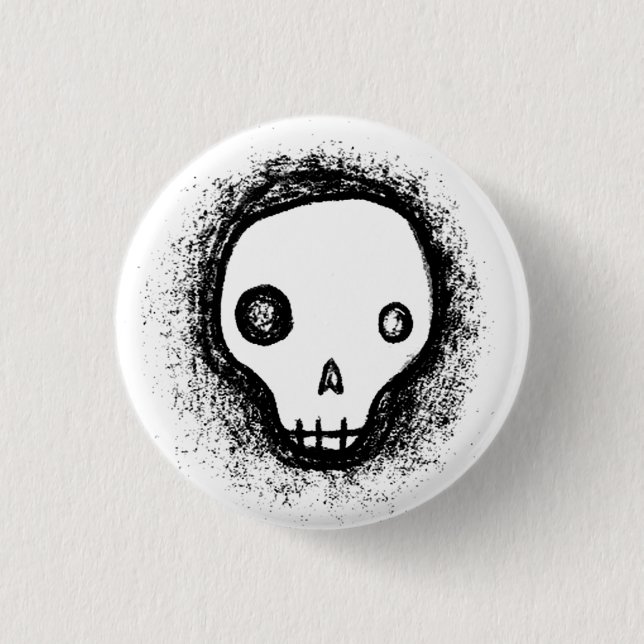 Skull 2 pinback button (Front)