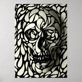 Skull 4 Poster by ikiiki at Zazzle