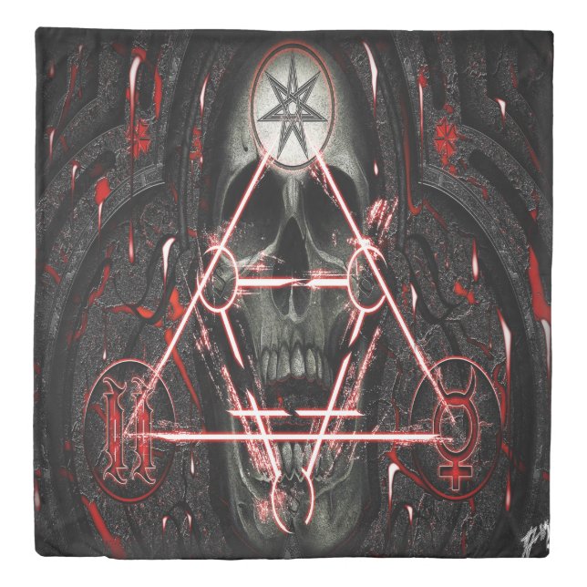 skull 888 duvet cover (Front)