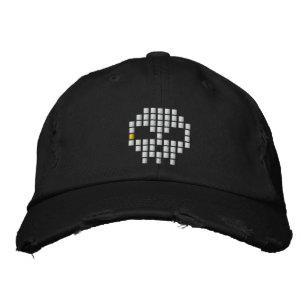 Skull 8 - Bit Embroidered Baseball Hat