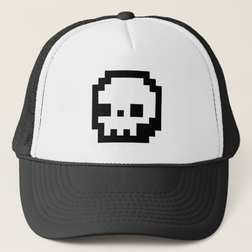 Skull 8_bit Pixel Art Hat