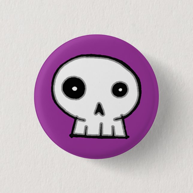 Skull 9-Purple Button (Front)