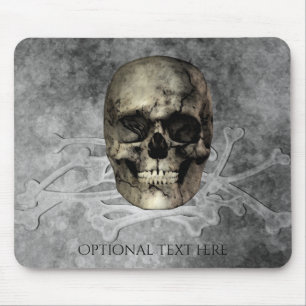 Skull & a pile of Bones Halloween Gothic Mouse Pad