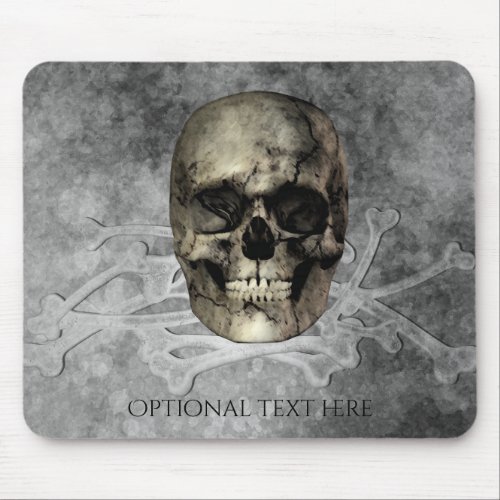 Skull  a pile of Bones Halloween Gothic Mouse Pad