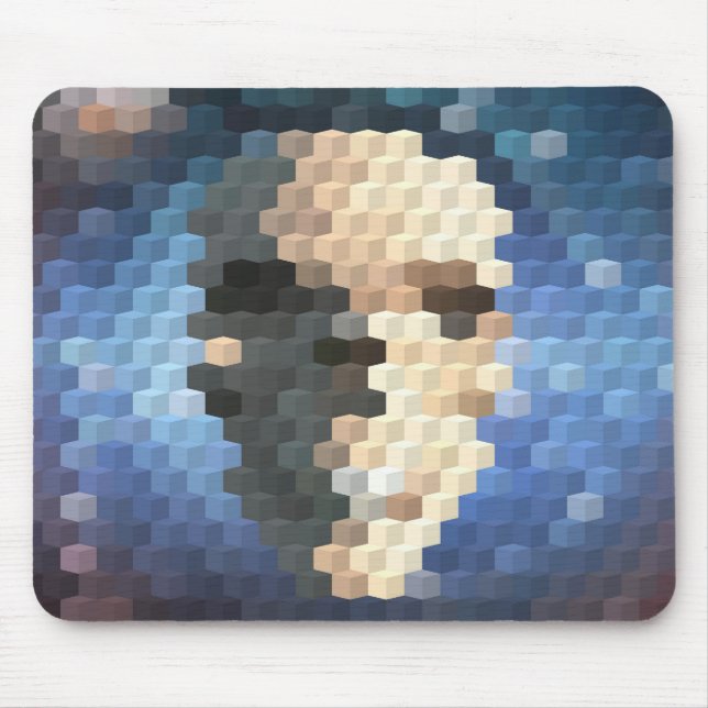 Skull abstract pattern mouse pad (Front)