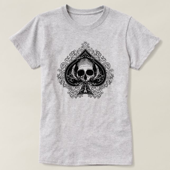 Skull Ace of Spades T-Shirt (Design Front)
