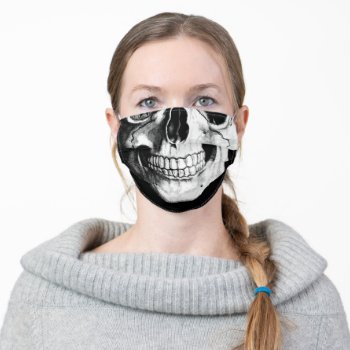 Skull Adult Cloth Face Mask by SocialiteDesigns at Zazzle