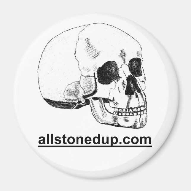 Skull allstonedup magnet (Front)