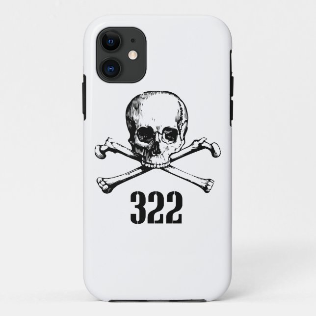 Skull and Bones 322 Case-Mate iPhone Case (Back)