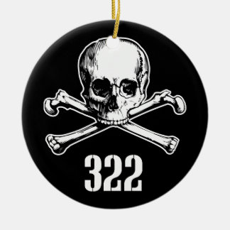 Skull and Bones 322 Ceramic Ornament