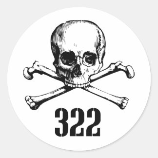 Skull and Bones 322 Classic Round Sticker