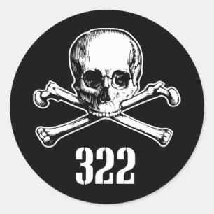 Skull and Bones 322 Classic Round Sticker
