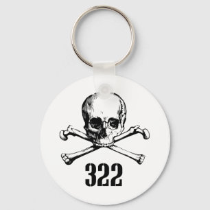Skull and Bones 322 Keychain