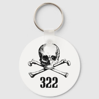 Skull and Bones 322 Keychain