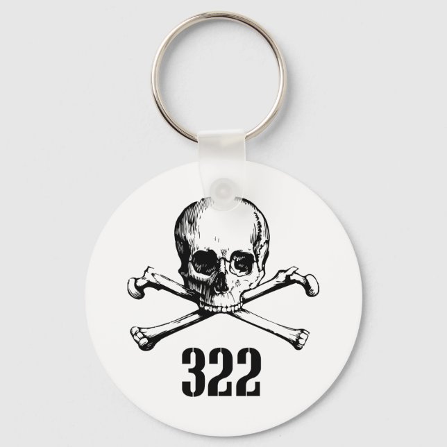 Skull and Bones 322 Keychain (Front)