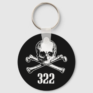 Skull and Bones 322 Keychain