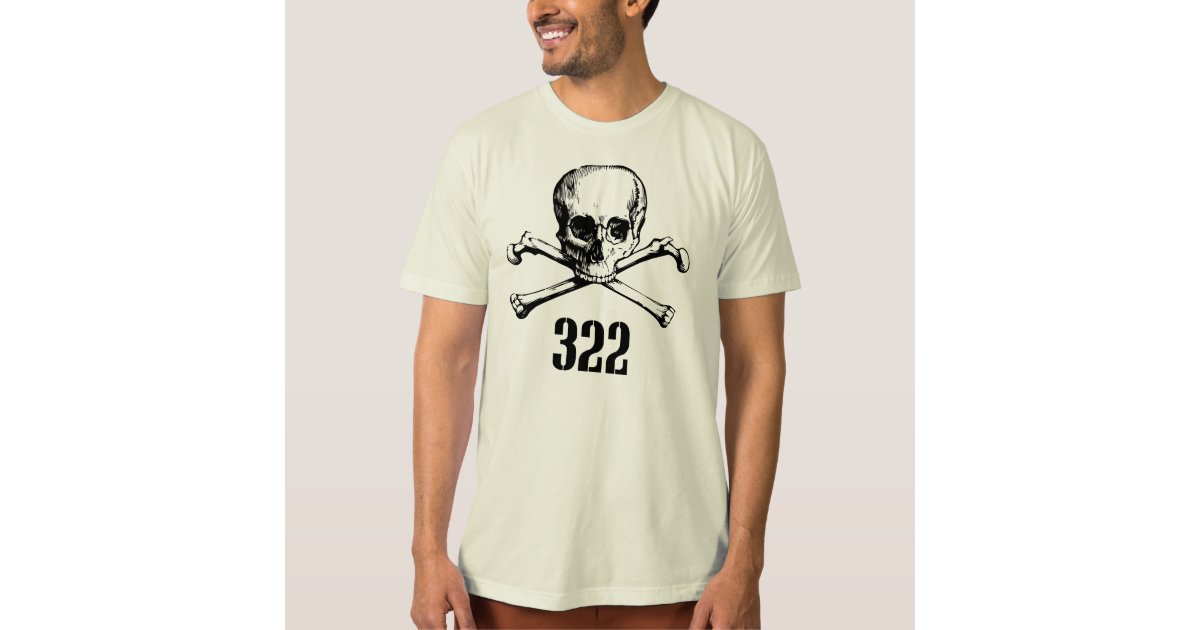 Skull and Bones 322 T-Shirt | Zazzle.com