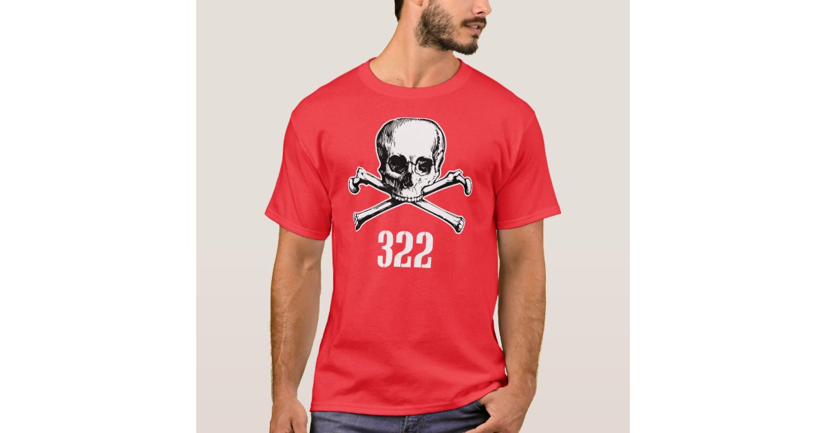 Skull and Bones 322 T-Shirt | Zazzle.com