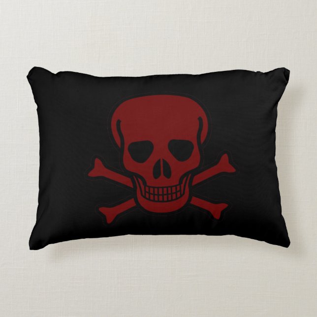 Skull and Bones Accent Pillow (Front)