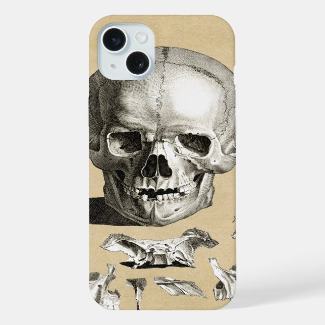 Skull and Bones Anatomy Iphone Case (Back)