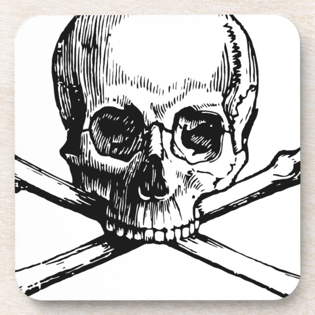 Skull and Bones Beverage Coaster (Front)