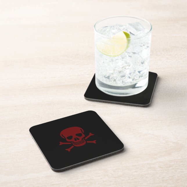Skull and Bones Beverage Coaster (Right Side)