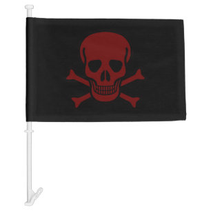 Skull and Bones Car Flag