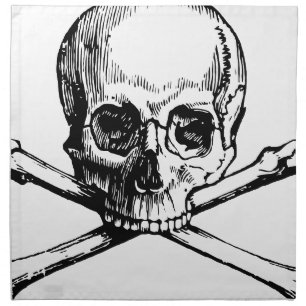 Skull and Bones Cloth Napkin