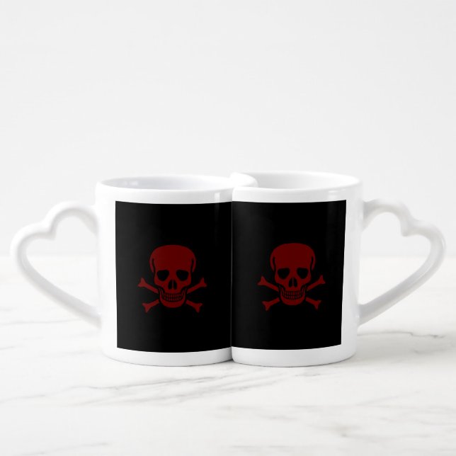 Skull and Bones Coffee Mug Set (Front Nesting)