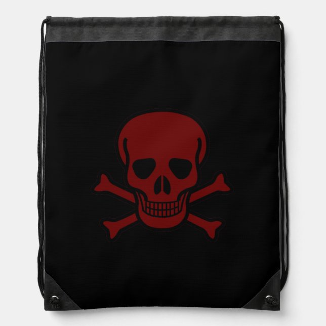 Skull and Bones Drawstring Bag (Front)
