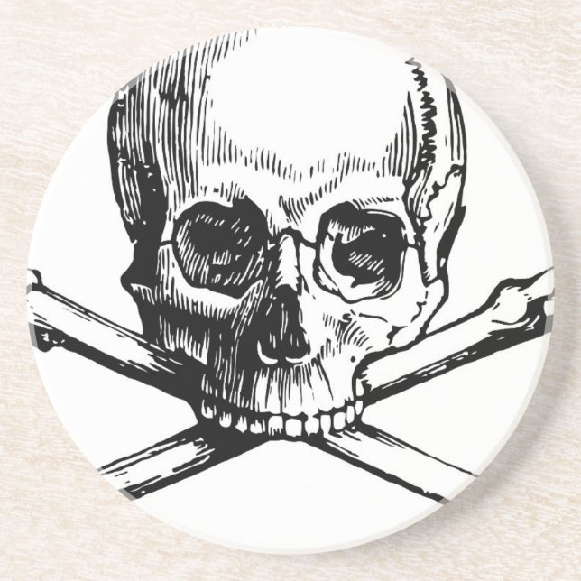 Skull and Bones Drink Coaster (Front)