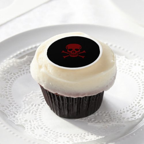 Skull and Bones Edible Frosting Rounds