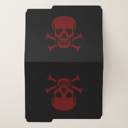 Skull and Bones File Folder | Zazzle