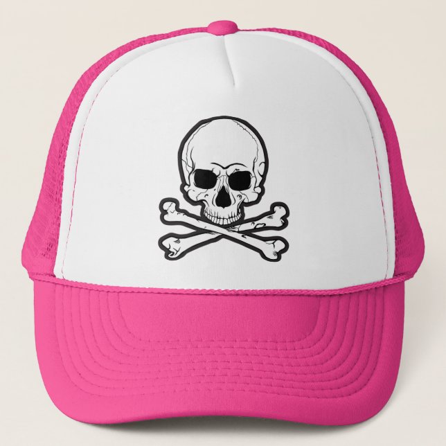 skull-and-bones-Hat Trucker Hat (Front)