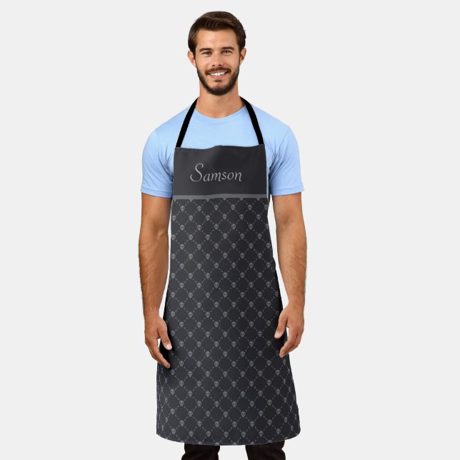 Skull And Bones Pattern Apron (Worn)