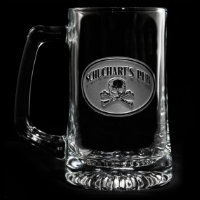 Skull and Bones Personalized Beer Mug