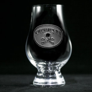 Skull and Bones Personalized Glencairn Scotch Glas Whiskey Glass