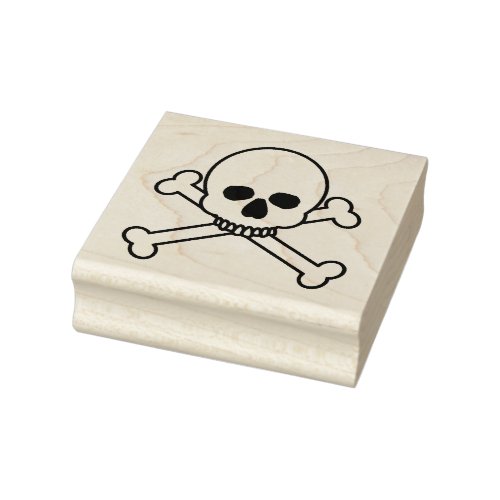 Skull And Bones Rubber Stamp