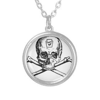 Skull and Bones - Secret Society Silver Plated Necklace