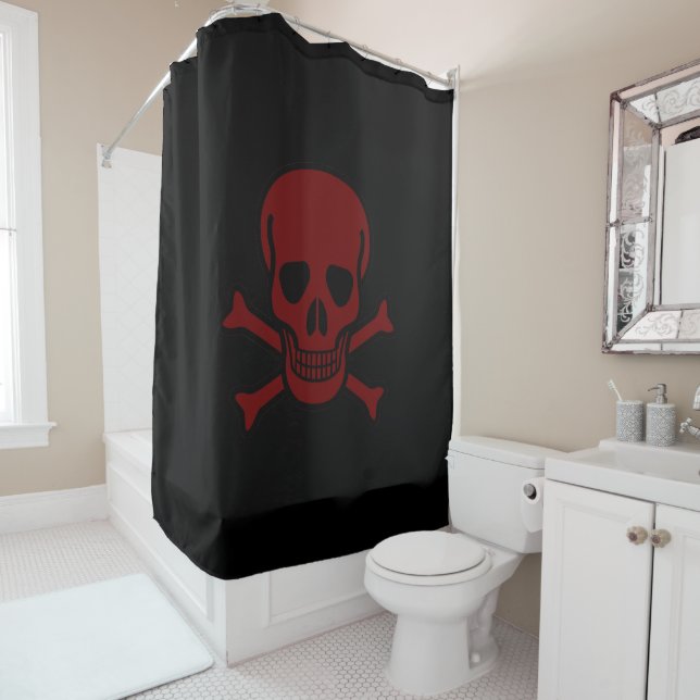 Skull and Bones Shower Curtain (In Situ)