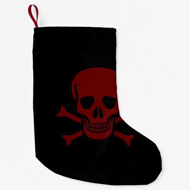 Skull and Bones Small Christmas Stocking (Front)
