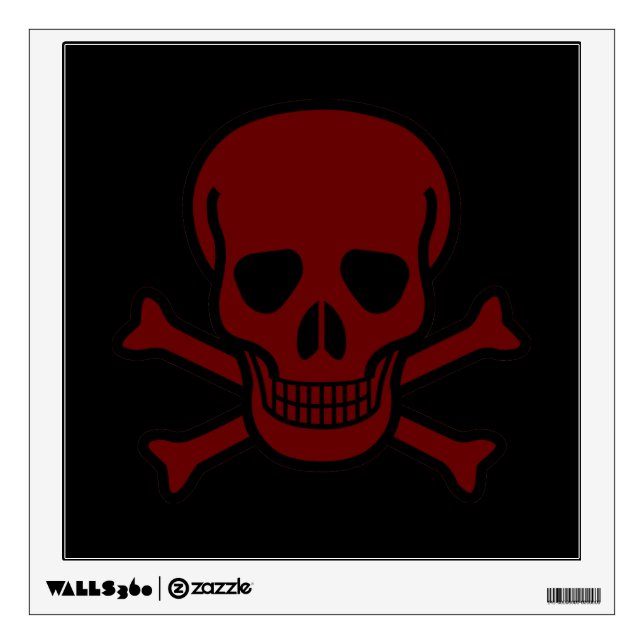 Skull and Bones Wall Decal (Front)