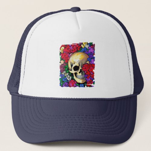Skull and Botany _ Shy Smile Trucker Hat