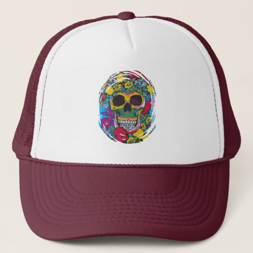Skull and Botany _ Smile Trucker Hat