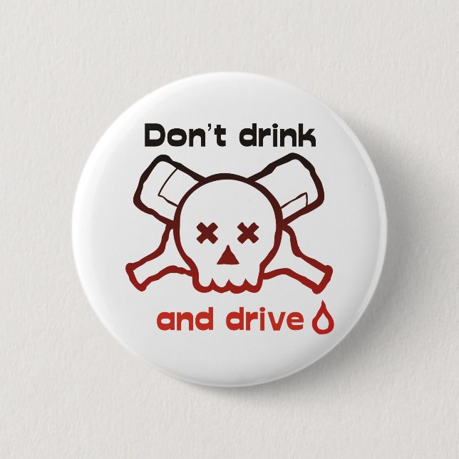 Skull and Bottles-button Button (Front)