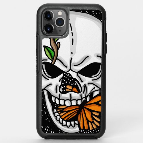 Skull and Butterfly Digital Art  OtterBox Symmetry iPhone 11 Pro Max Case